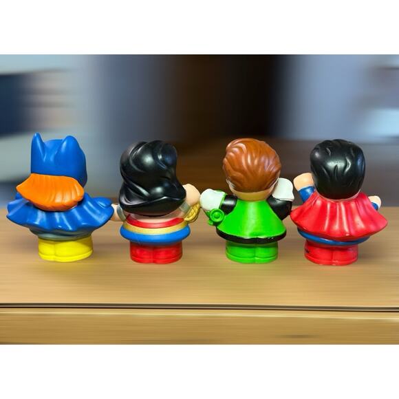 Fisher Price Little People Super Friends Heroes Lot of 4 Includes Blue Batman #2 - Picture 3 of 6